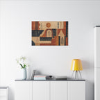 Desert Loom Canvas Wall Art - Sunwoven No. 01 Bohemian Statement Print, 36x24
