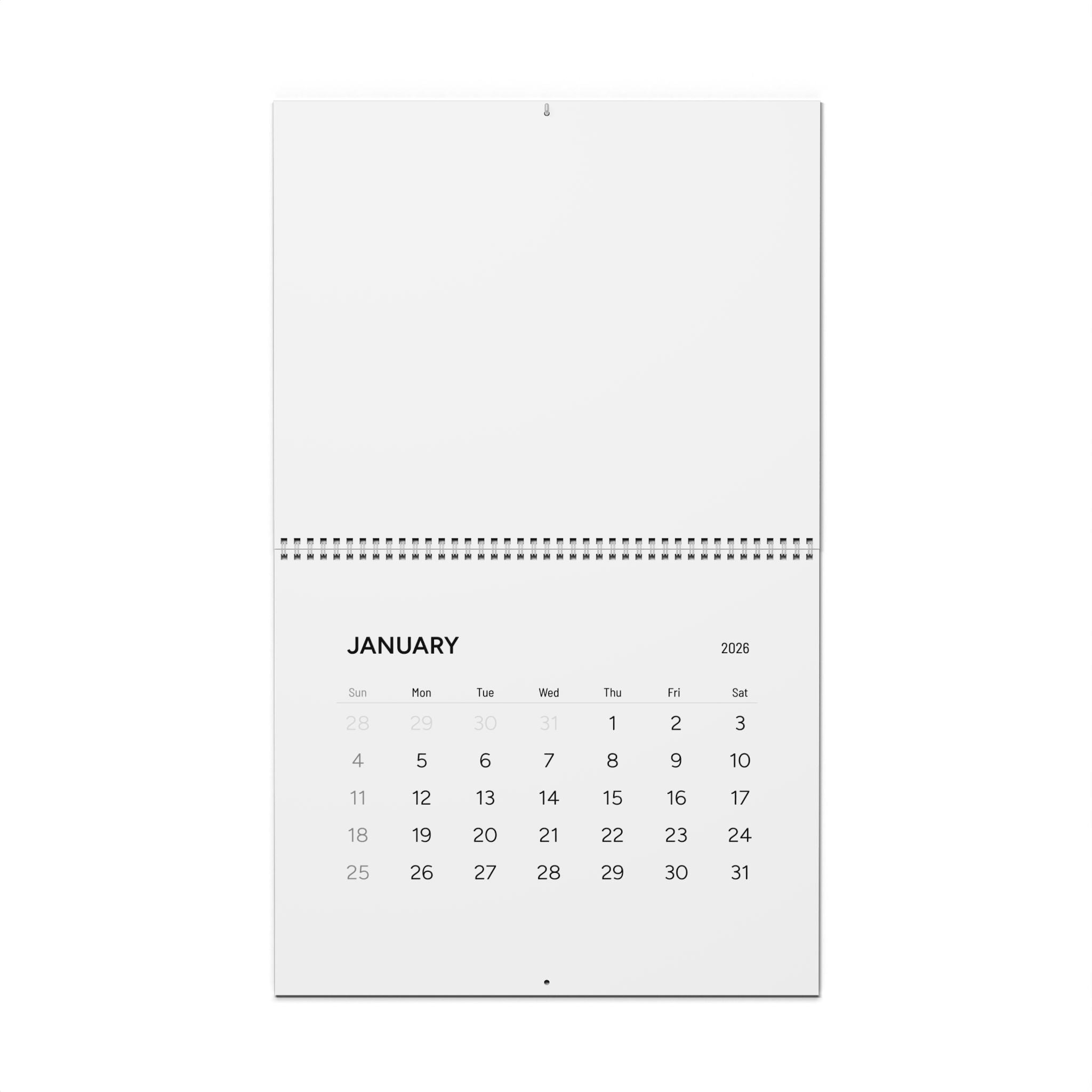 Minimalist 2026 Wall Calendar - Modern Design for Organized Living
