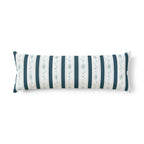 Floral Stripe Body Pillow — Coastal Blue Decorative Support Pillow