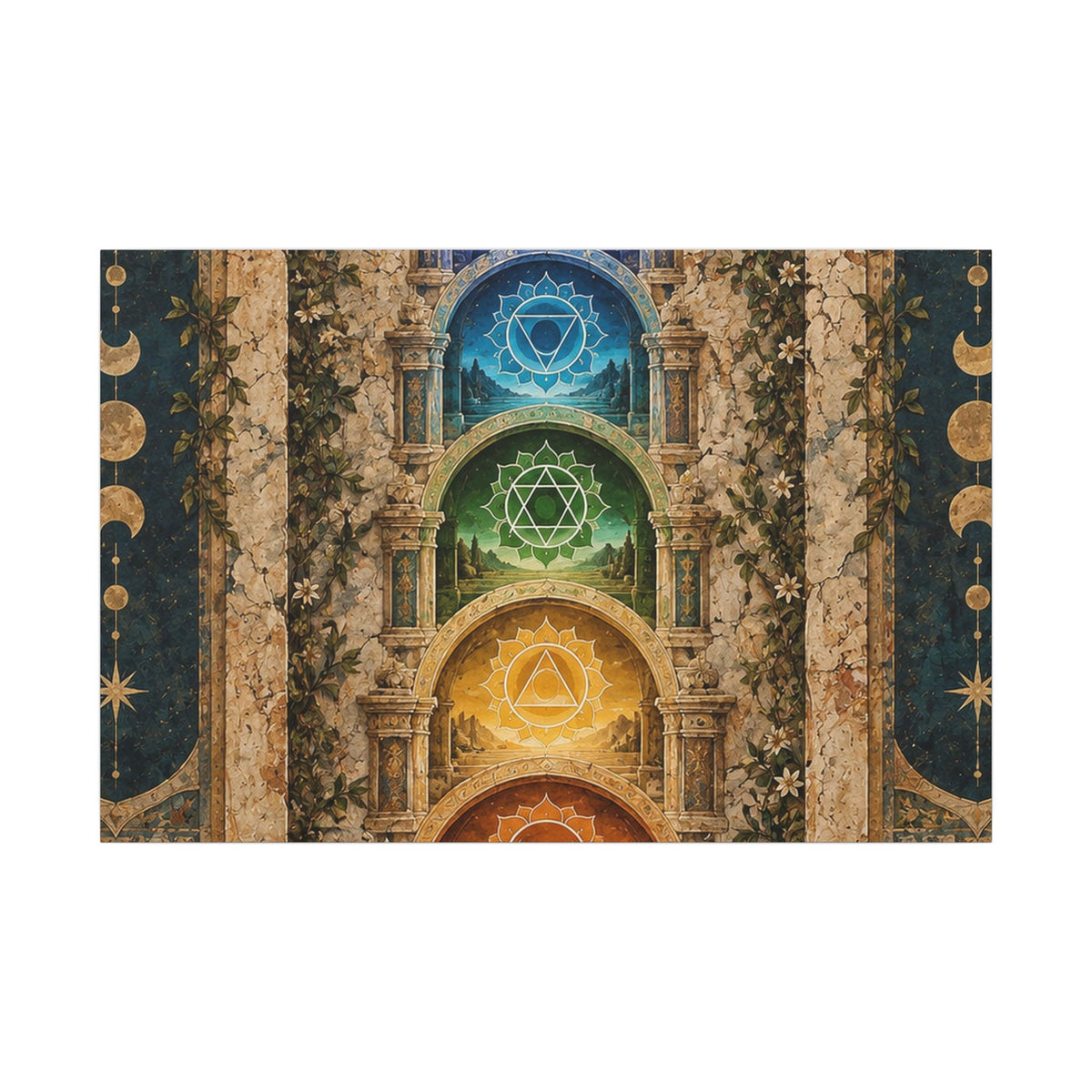 The Seven Gates Wall Art — 24x36 Chakra Archway Vertical Print