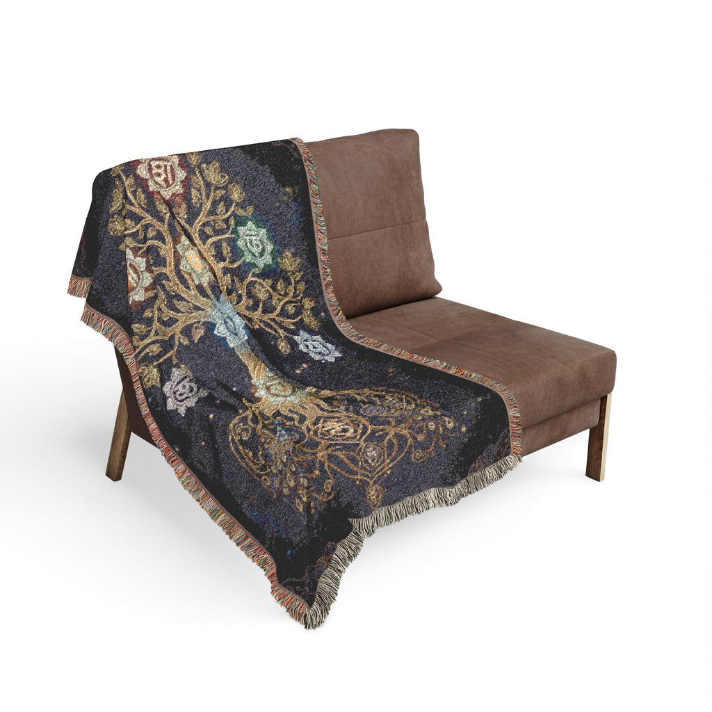 Mystic Tree of Life Woven Blanket