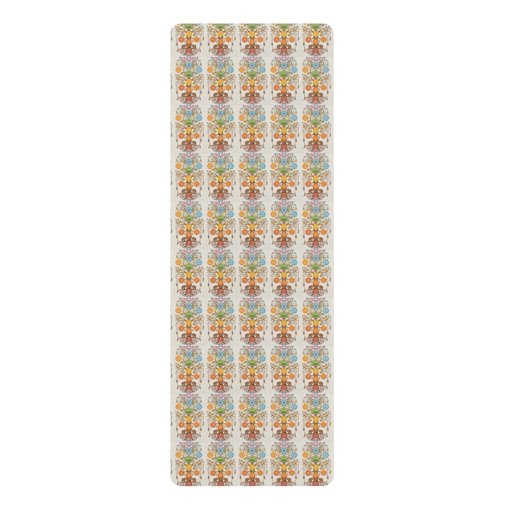 Eco Rubber Yoga Mat — Colorful Mandala Pattern for Home & Studio
