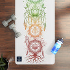 Chakra Alignment Rubber Yoga Mat — Rainbow Lotus Chakra Design