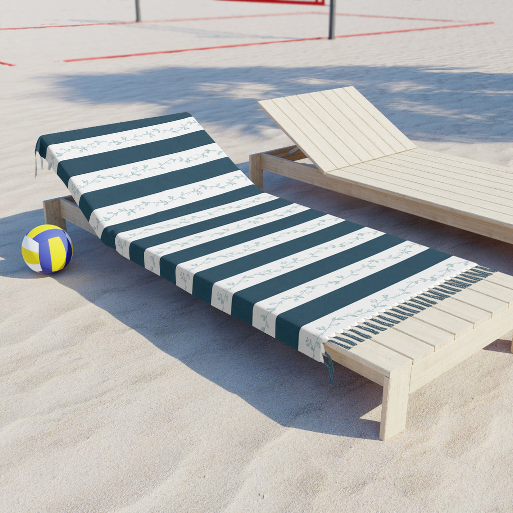 Boho Striped Beach Towel — Lightweight Turkish Fringe Cotton