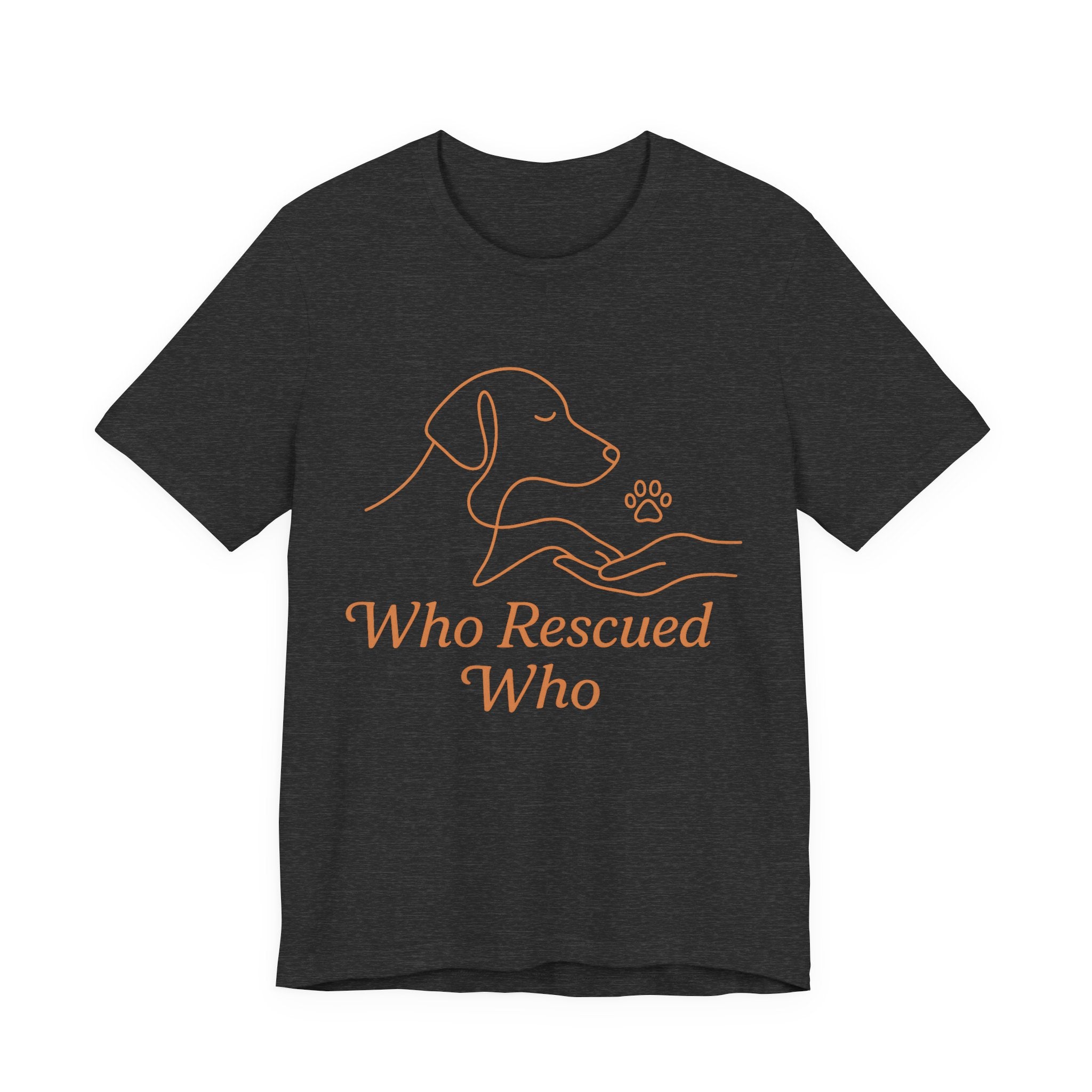 Who Rescued Who Dog T-Shirt