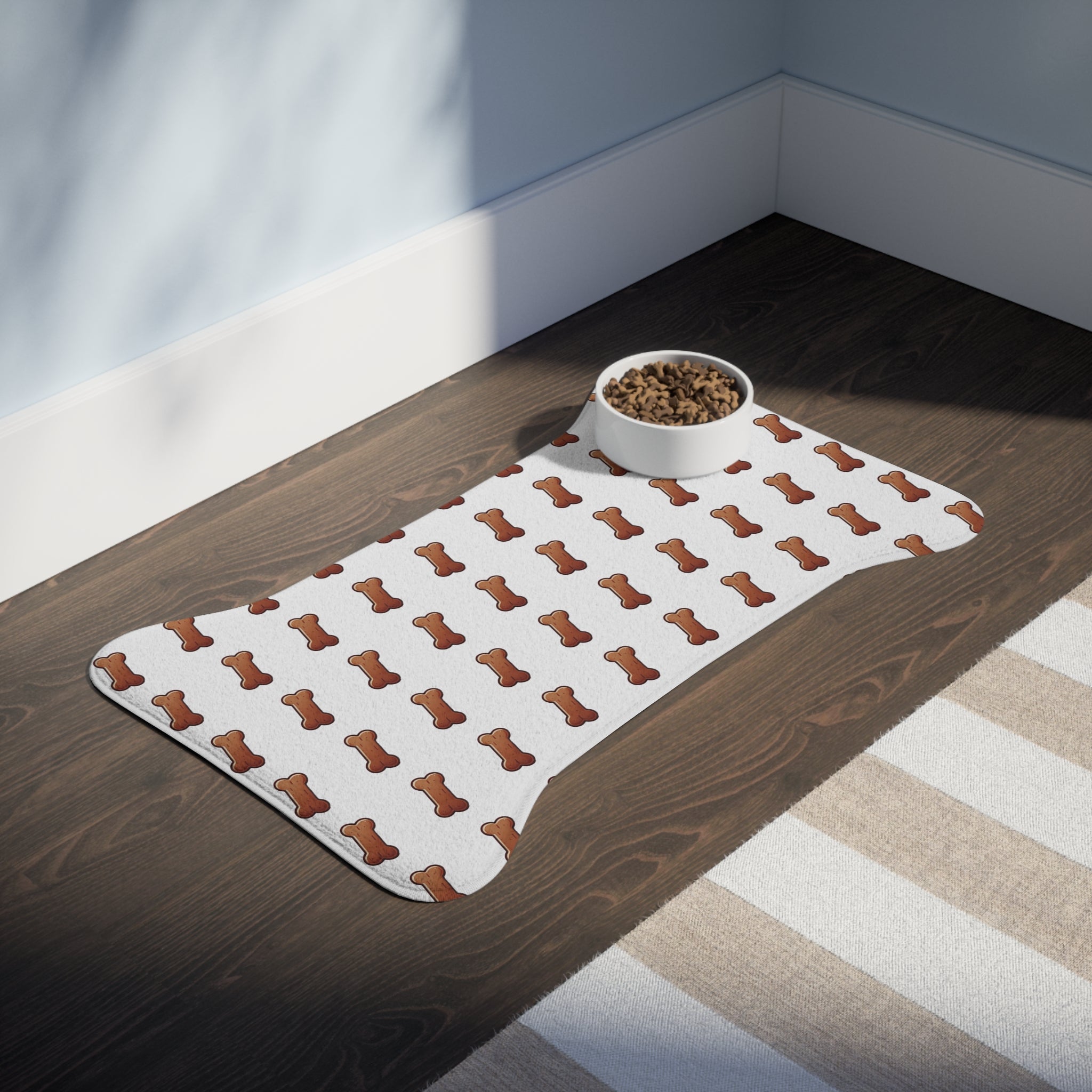 Pet Feeding Mats - Doggy Biscuits and Treats Picture, Cute Food Mat for Pets, Dog Lover Gift, Puppy Feeder Cushion, Food Bowl Placemat