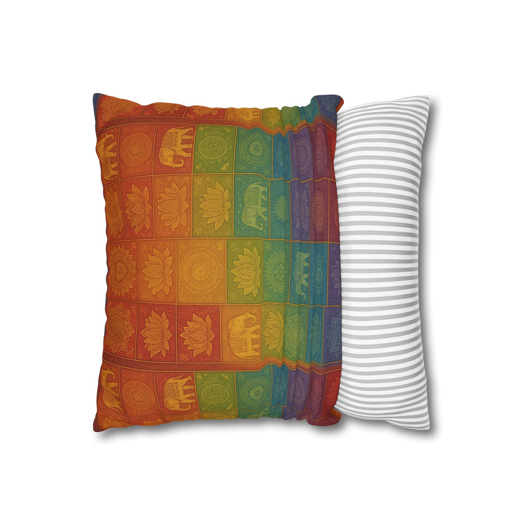 Bohemian Spirit Rainbow Elephant Pillowcase