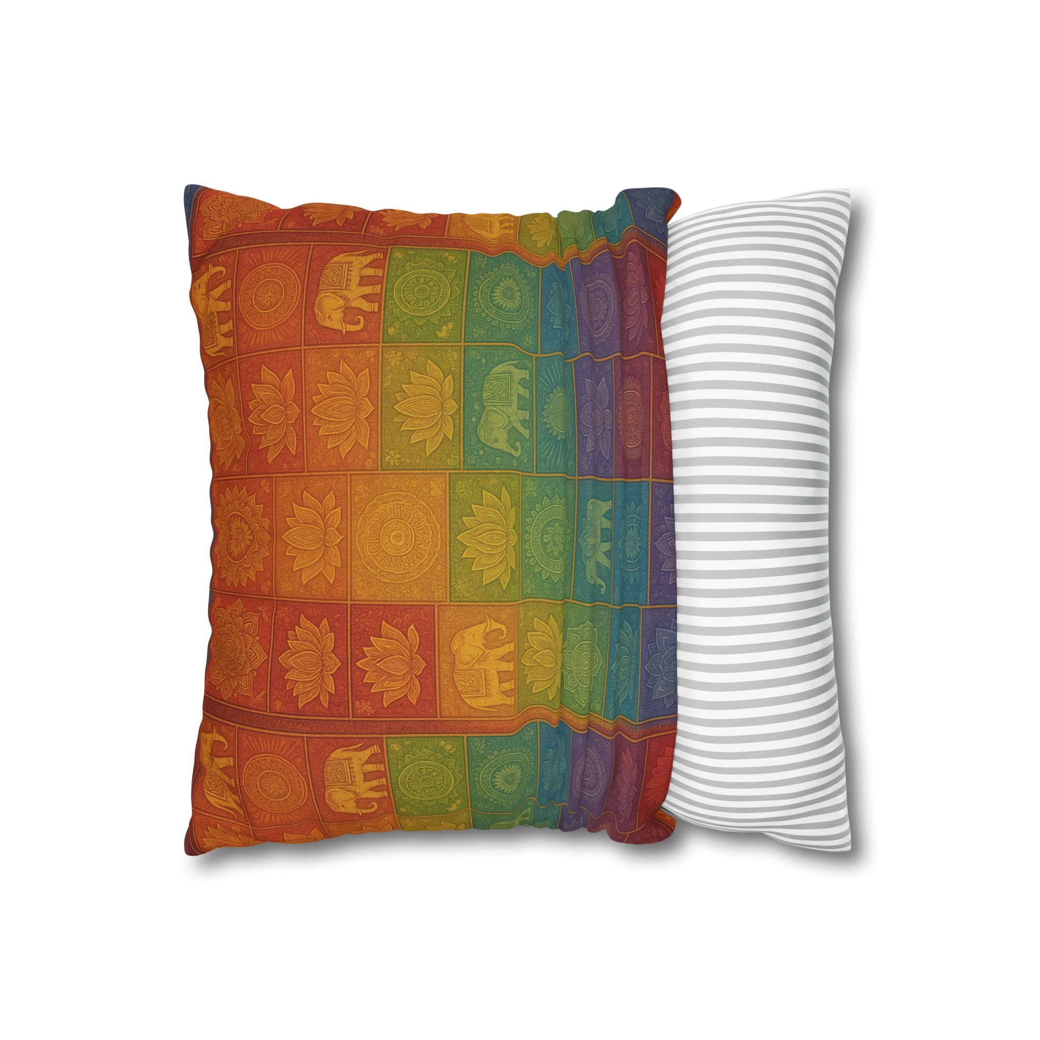 Bohemian Spirit Rainbow Elephant Pillowcase