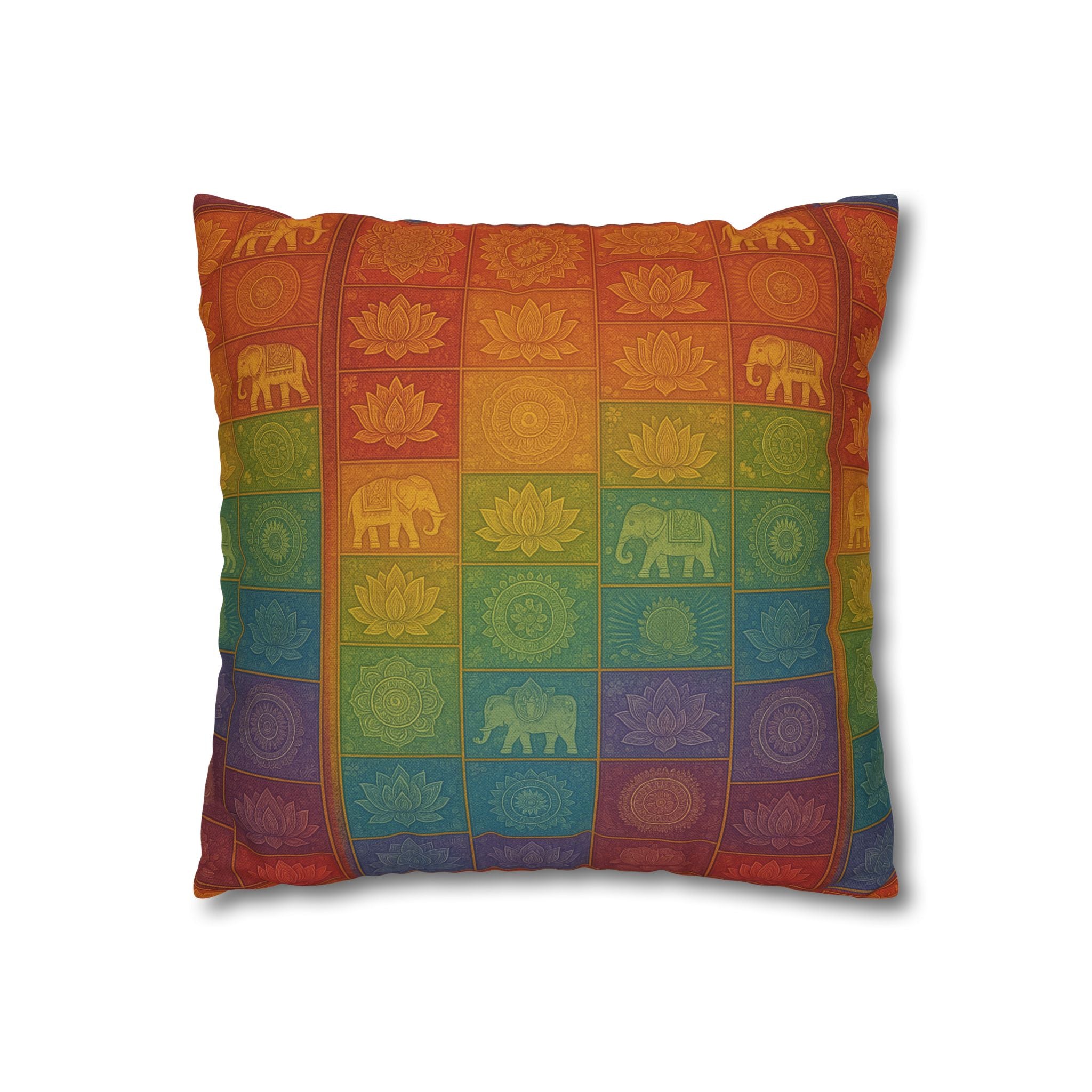 Bohemian Spirit Rainbow Elephant Pillowcase