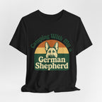 Camping German Shepherd